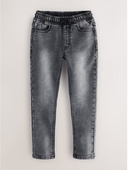 Next - Jongens - Jeans met elastische taille en strakke pasvorm - Grijs
