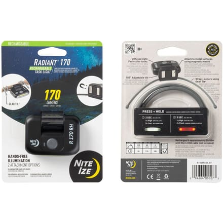 Nite ize radiant 170 oplaadbare werklamp