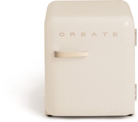 CREATE - Koelkast in retrostijl - Gebroken wit - Handvat Zand - FRIDGE RETRO 48L