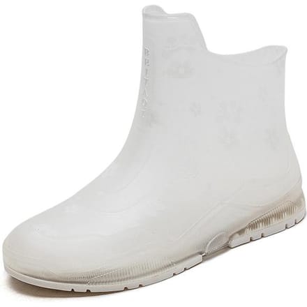 Dames Regenschoenen Antislip Rubberen Schoenen Transparante Korte Laarzen 38 wit