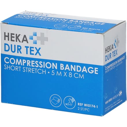 Heka Dur Tex Drukverband Katoen 5 m x 8 cm 2 Verband(en)