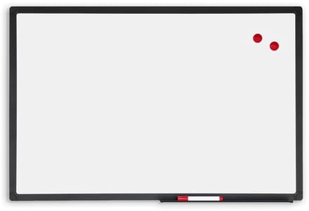 IVOL Whiteboard Premium met zwart frame - 60x120 cm - Emaille - Magnetisch - Magneetbord - memobord