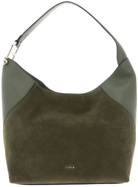 FURLA Leren schoudertas Lara Hobo Bag Toni Avocado olijfgroen