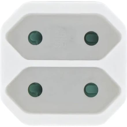 Kopp Stekker Adapter Euro Geaard 2-voudig Wit