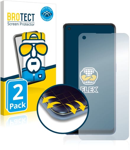 BROTECT - Screenprotector voor Oppo A74 - Folie Beschermfolie transparant volledig dekking - 2 Stuks