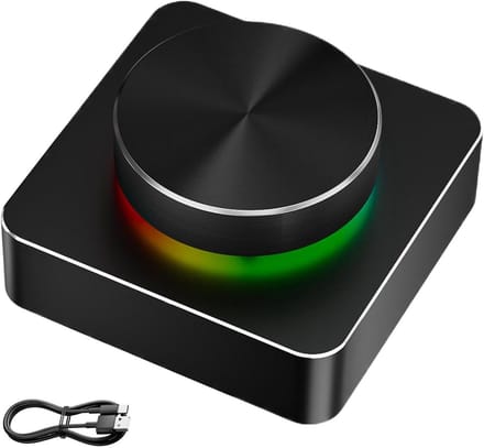 Draadloze Volumeregelaar - Multimedia Controller - Audio Bediening - Programmeerbare Knoppen - 5.2 x 9.3 cm - Meerkleurig