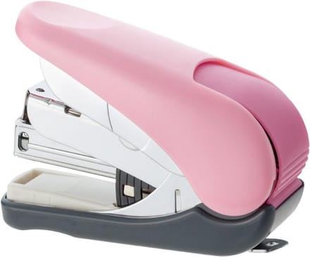 Stevige Nietmachine voor 32 Vel - Platte Bundel - Compact en Ergonomisch - Roze