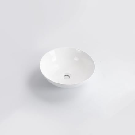 FugaFlow Eccelente Pietra Waskom - 40x40x15cm - rond - keramiek - glans wit