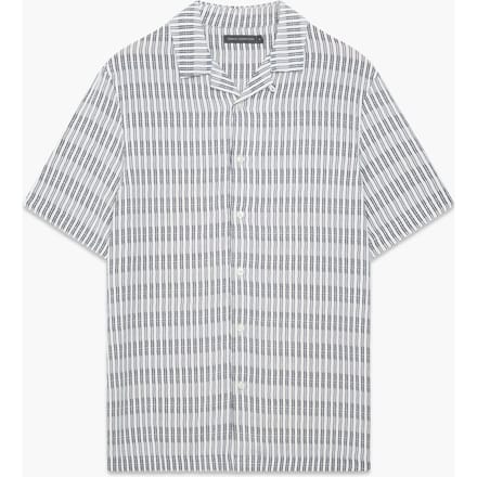 French Connection Horver Viscose Ss Salt/marine Maat: S | Casual Overhemden Outlet | Heren | Wit