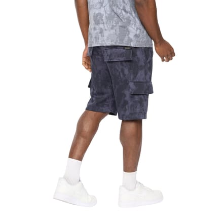Crosshatch Heren Bardon Camo Cargo Shorts (Marine Camo)