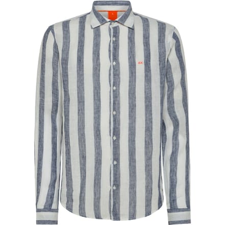 Sun68 Beach - Shirt Fancy Stripe 0701 Navy/white S33123