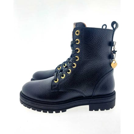 Develab 42968 922 Black Meisjes Veterboots - Zwart - 34