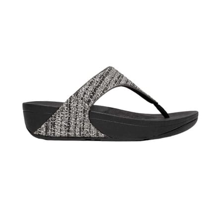 Fit Flop Dames/Dames Lulu Shimmer Weave Toe Post Sandalen (Zwart)