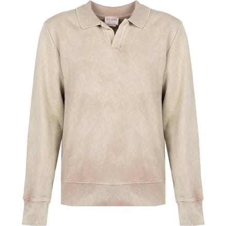 Guess blouse Polo Collar Mannen beige