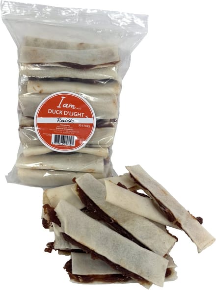 Honden Snack I AM Duck D'Light - Eend en Runderhuid - 30 Stuks, 500 Gram