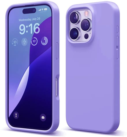 Shockproof Backcover - Liquid Silicone Soft Hoesje - Geschikt voor: iPhone 15 - Paars