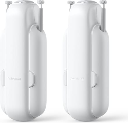 SwitchBot Curtain DUO - U-Rail Versie 3 (2023) - Wit - Smart home gordijnmotor - Smart Gordijn - Automatisch gordijn - 2-Pack