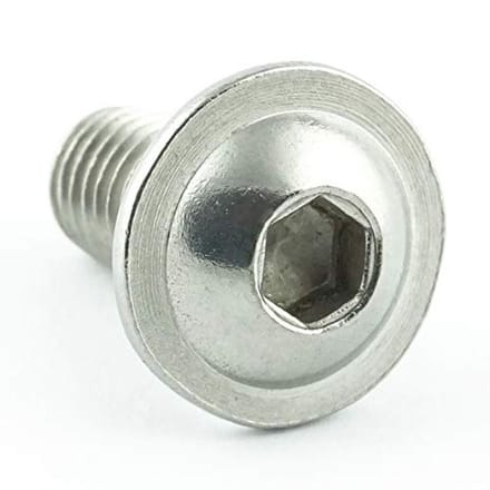 Lenskop schroeven M8 met binnenzeskant en flens - RVS A2/V2A - 2 stuks