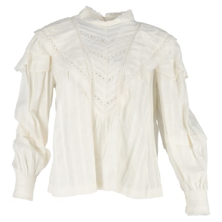 Isabel Marant Reign blouse met lange mouwen van wit katoen