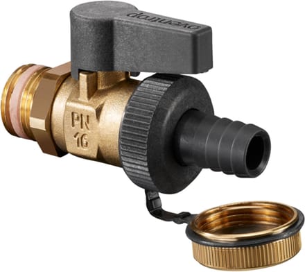 Oventrop Optiflex Kogelkraan 3/4 DN20 PN16 met slangkopp buitendraad