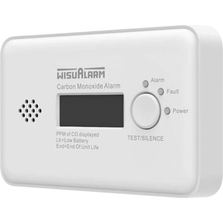 Wisualarm DHI-HY-GC20D-R8 Koolmonoxidemelder Koppelbaar werkt op batterijen Detectie van Koolmonoxide