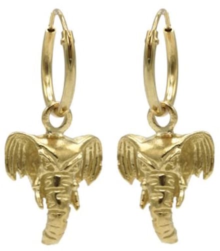 Karma Symbols oorbel M1208 Elephant Head Goud