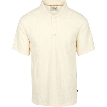 T-shirt Scotch &amp; Soda Knitted Polo Structured Ecru