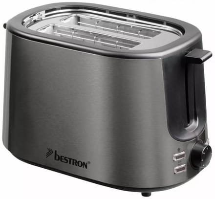 Bestron ATS1000TG - Broodrooster - 2 Sleuven – Elektronische Timer – Kruimellade