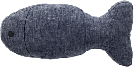 Dutch Decor - FISH - sierkussen 45x22x4 cm - vis - Indian Teal - blauw