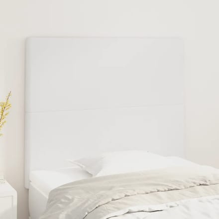 vidaXL - Hoofdbord - wit - 100x5x118/128 - cm - kunstleer