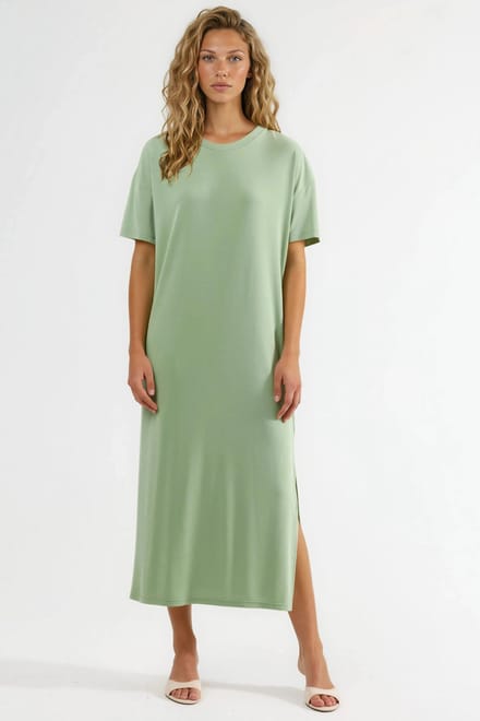 Lose Fit Midi Jurk met Split