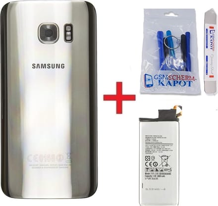 Achterkant + Batterij Geschikt voor Samsung Galaxy S7 – Premium – Zilver