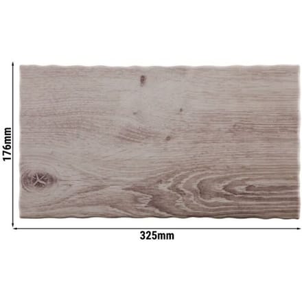 GGM Gastro (6 Stück) GN-Tablett 1/3 - DRIFTWOOD - Melamin - Höhe: 15mm - Grau