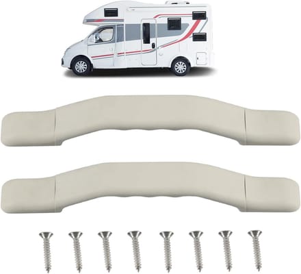 Instap Handgreep - Nylon Leuning - Veilige Ondersteuning - Robuuste Constructie - 2 Delig - Wit