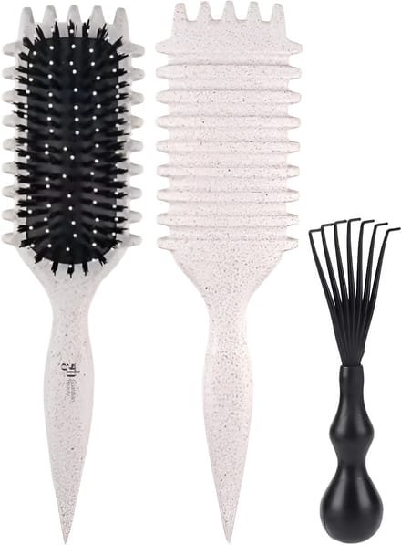 Guardian Beauty Haarborstel - Kruldefiniërende Borstel - Met Haarborstelreiniger - Wit