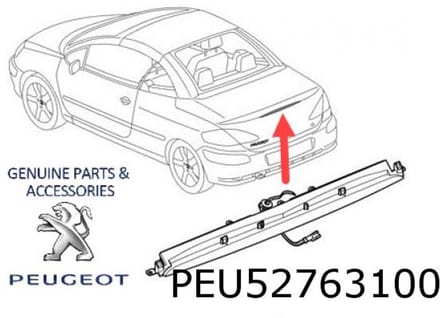 Peugeot 307 CC derde remlicht Origineel! 6350W5
