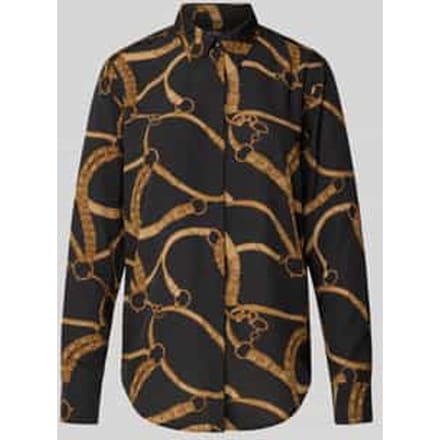 Regular fit blouse met blinde knoopsluiting, model 'KRISTY'