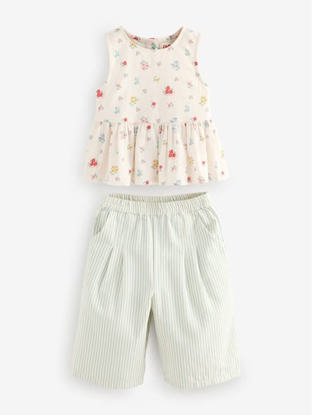 Next - Meisjes - Cath Kidston Blouse en Broek Combi-set - Crème
