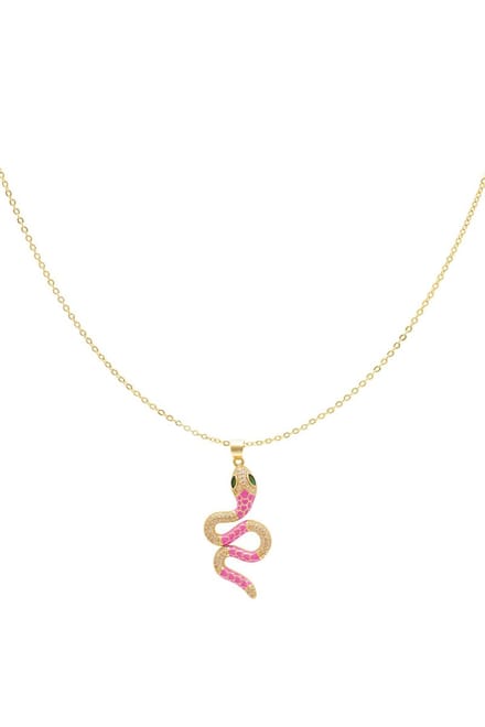 Ketting - gedetailleerde slang - Rose & Gold Koper- Yehwang