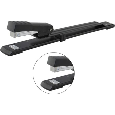 Nietmachine Desktop Grote Capaciteit Metaal Lange Arm Handheld Papiernietmachine voor Kantoor School black