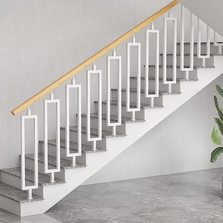 Vierkante trap palen - Baluster set - Trappen bouwen - Verstelbare bovenplaat - 5 stuks - Zwart