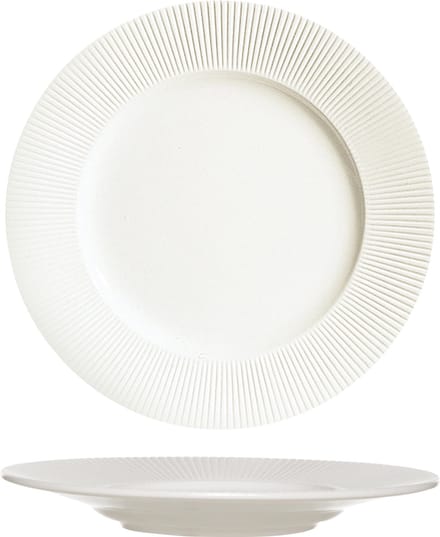 Chef&Sommelier Ginseng Bord - Porselein - Rond - Ø 25 cm - Wit - Set-6