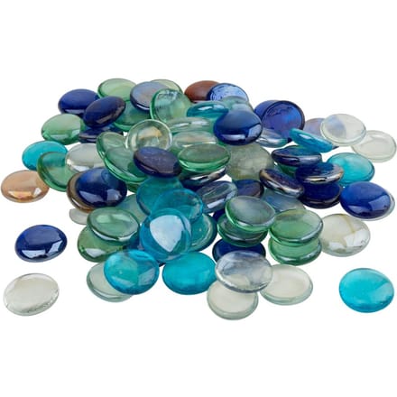 VBS Glazen Dreuzelstenen "Kleurrijk", 1 kg - Ø 2,8 cm