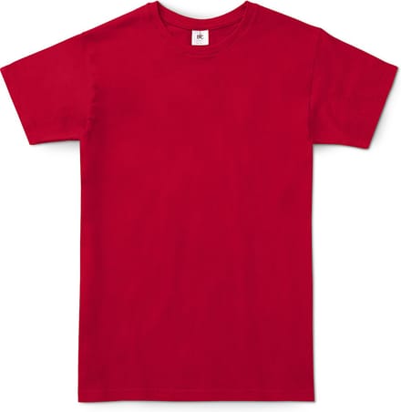 B&C Exact 150 Heren T-Shirt - Donker Rood - Small - Korte Mouwen