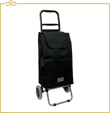 ATTREZZO® Boodschappentrolley - Zwart - Boodschappenwagen