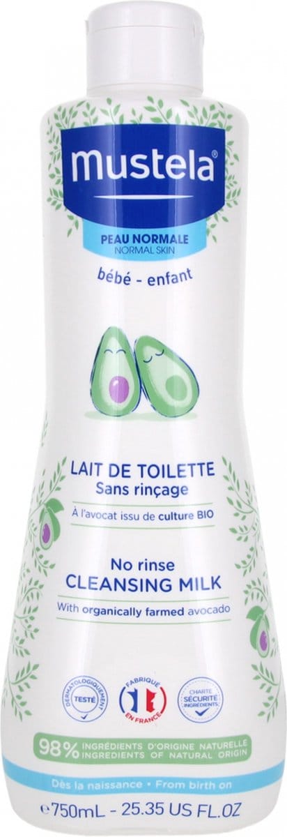 Mustela Toiletmelk zonder spoelen 750 ml