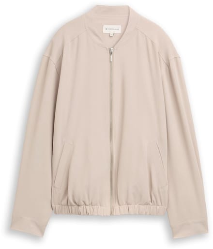 Tom Tailor - Losvallend blouson jack - Maat 34 - soft taupe grey