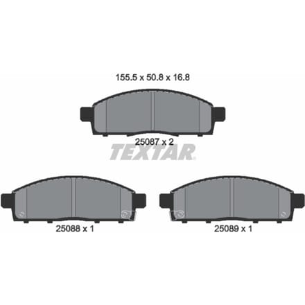 Remblokset TEXTAR 2508701, voor