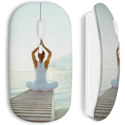 Draadloze muis - MANIACASE - Yoga aan zee - Wifi USB-stick inbegrepen - Compatibel met Mac en pc