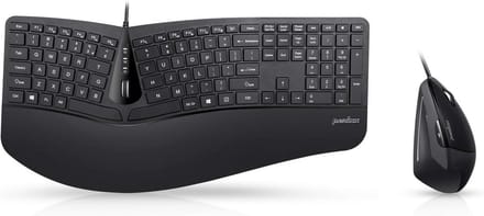Ergonomische Split Toetsenbord en Verticale Muis Combo met Verstelbare Polssteun - US Layout
